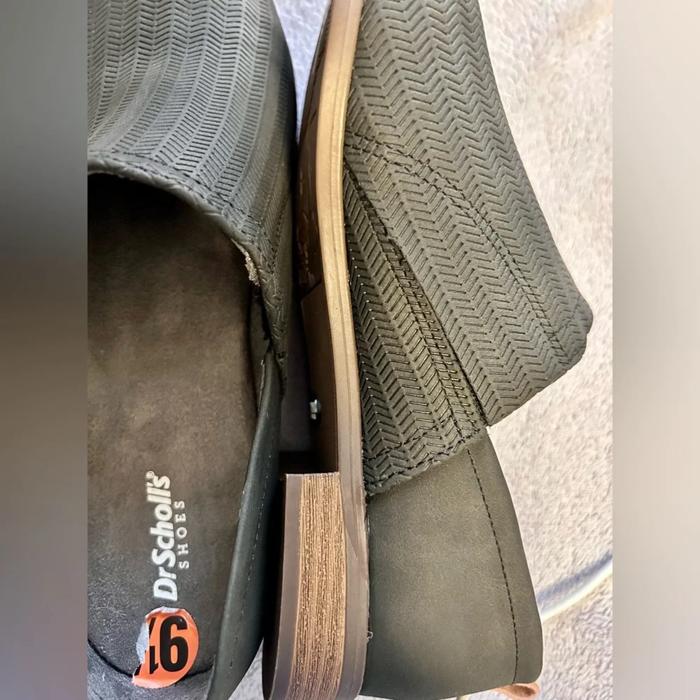 Dr. Scholl's Olive Green Chevron Slip-On Flats - Picture 8 of 8